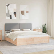 Letto con Testiera Rivestita Grigio chiaro 180 x 200 cm