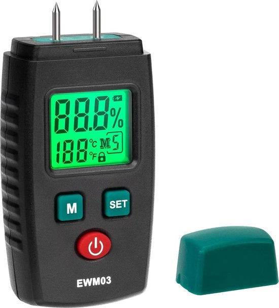 Misuratore di umidità - Termometro di umidità - Misuratore di umidità per muri - Misuratori di umidità - Misuratore di umidità per legno - Misuratore di umidità per interni