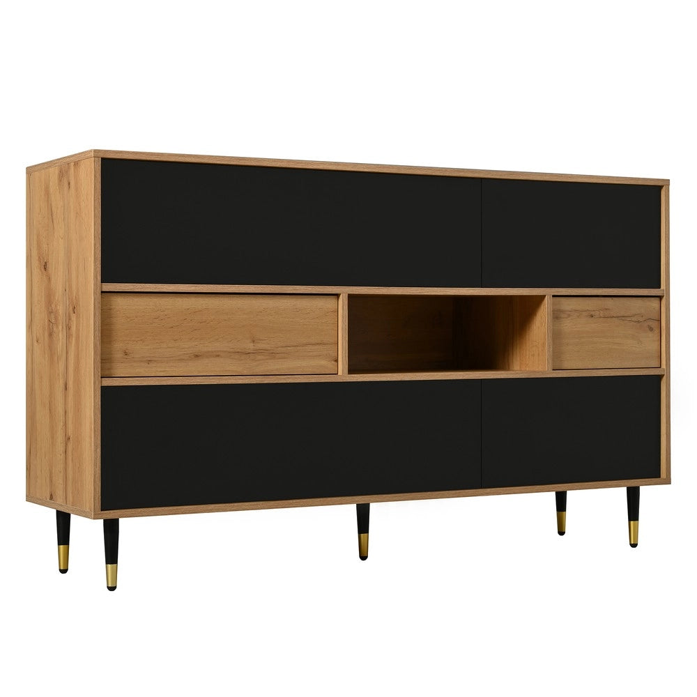 Consolle multiuso con cassetti ¨C Minimal ¨C nero legno truciolato salvaspazio