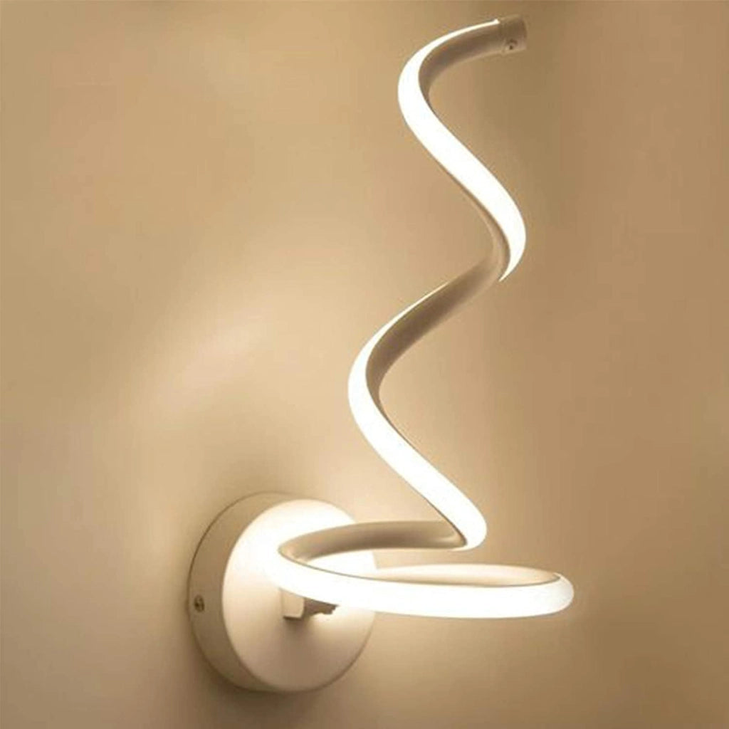 APPLIQUE LAMPADA DA PARETE A SPIRALE PER INTERNO LED LUCE NATURALE 4000K 12W