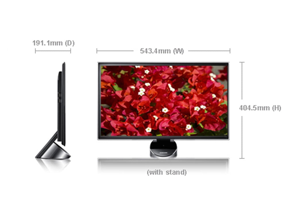 Monitor TV 23" Samsung T23A750 LED Full HD 120Hz 3D Gaming PC HDMI No DVB-T2 e Accessori - Usato