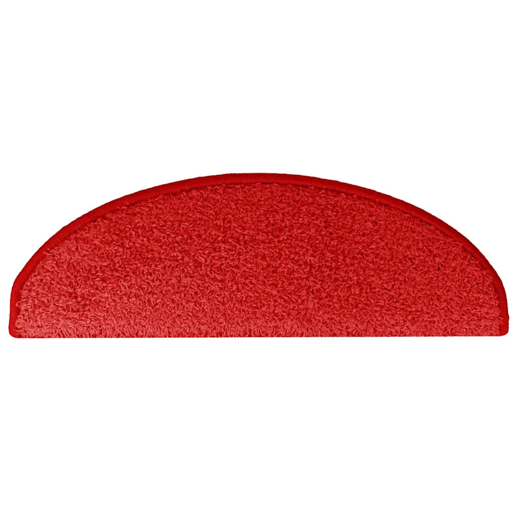 Tappetini per scale 30 pz | Gradini per Scale 65x21x4 cm rossi semicircolari grandi