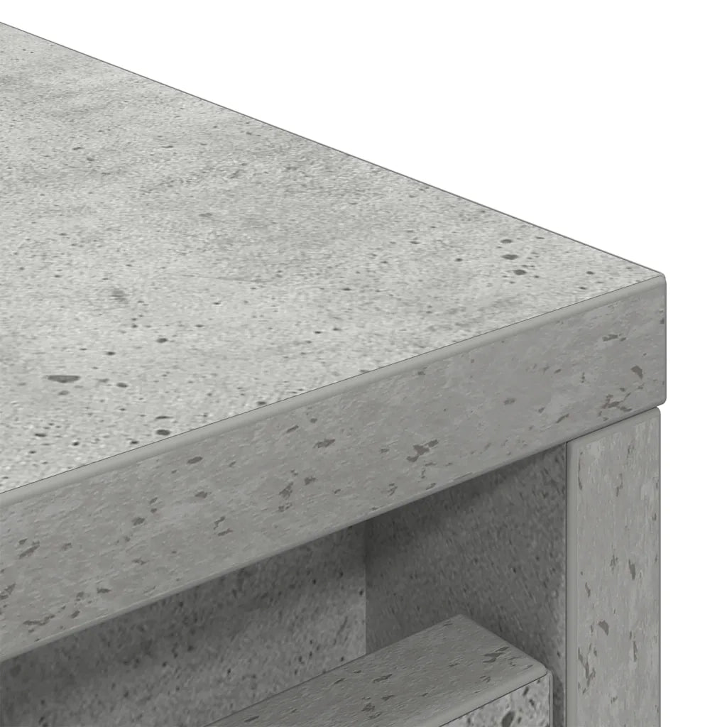 Scarpiera Grigio Cemento 57x34x76 cm in Legno Multistrato 861871