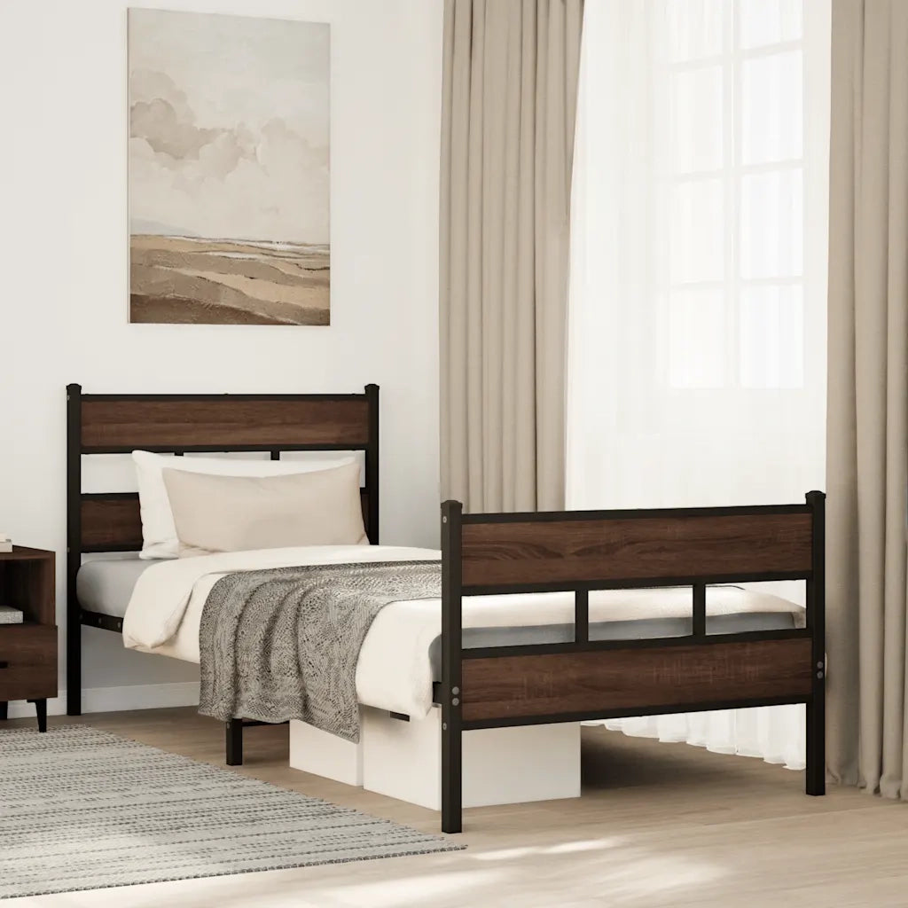 Giroletto senza Materasso con Testiera e Pediera 100x190 cm 4017163