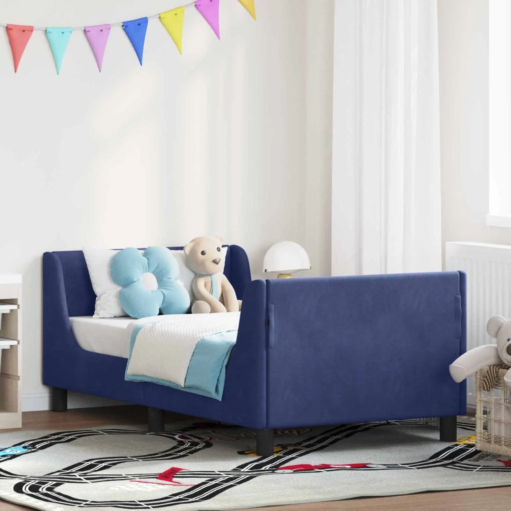 Struttura letto bambini con testata Blu Polizia 80 x 160 cm