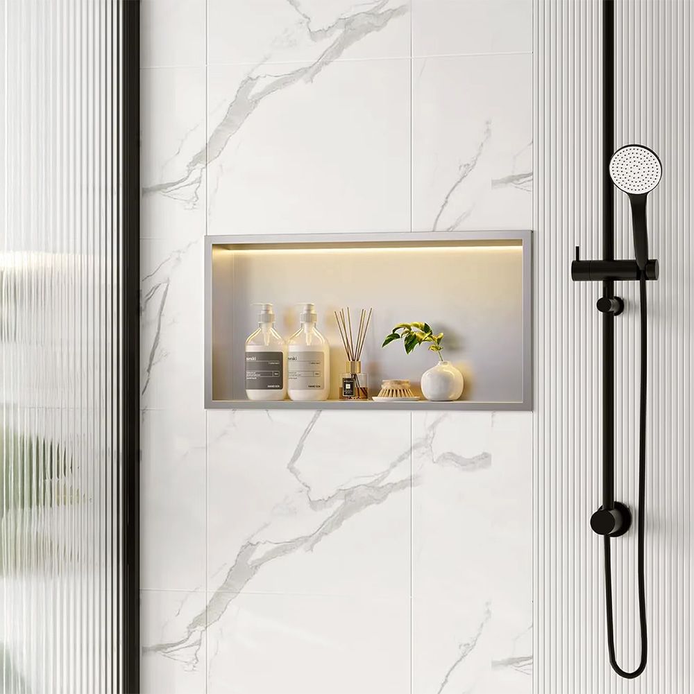 Mensola Bagno Led 30x60 Steel Brush