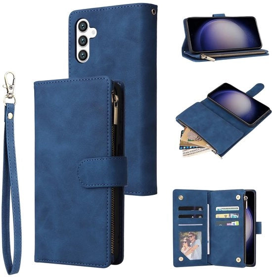 Portamonete con fascia elastica - Samsung Galaxy A17 5G - 6 carte SIM - Cerniera - Chiusura magnetica - Progetto duraturo - Cover per smartphone