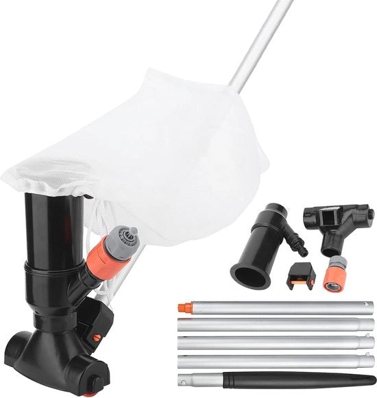 Pulitore per Piscine e Bagni di Stile con Set di Pulizia Portatile con Maniglie in Alluminio