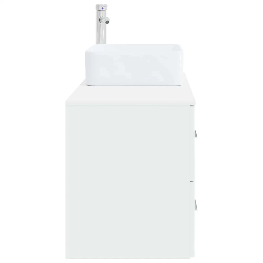 Set di mobili per il bagno 2 pz Bianco Legno ingegnerizzato 3403960