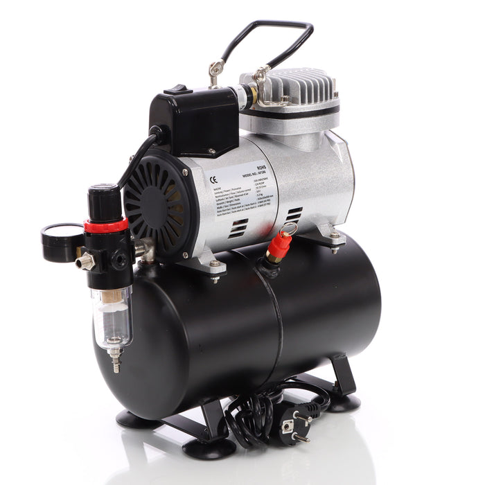 Compressore per aerografo AF186 con serbatoio riduttore di pressione 4 bar Start-stop automatico
