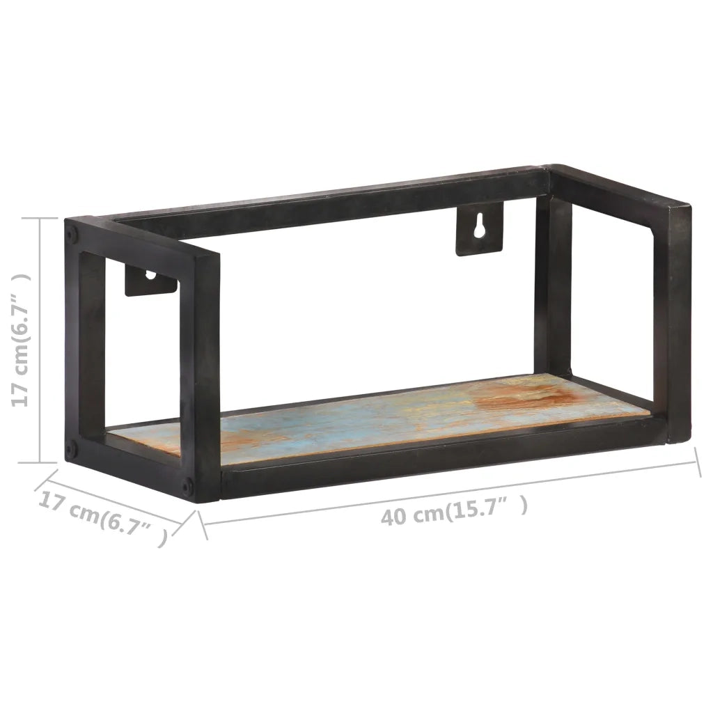 Mensole a Muro 2 pz 40 cm in Legno Massello di Recupero 320668