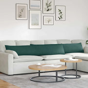 Cuscini da Divano 2 pz-Set di 2 Cuscini per Sofa Verde Scuro 200 x 40 cm Tessuto