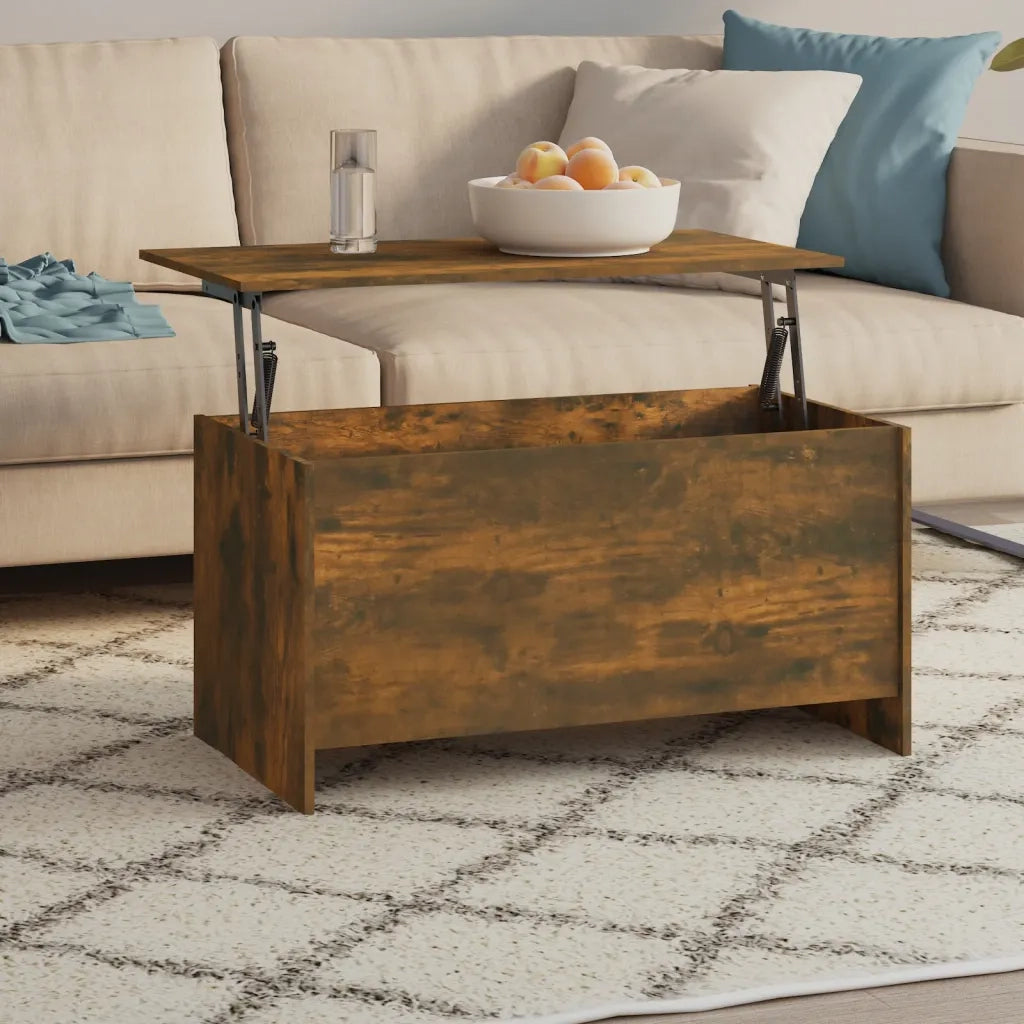 Tavolino da salotto | Tavolino da caff¨¨ | Tavolino da Soggiorno Rovere Fumo 102x55,5x52,5 cm in Legno Multistrato