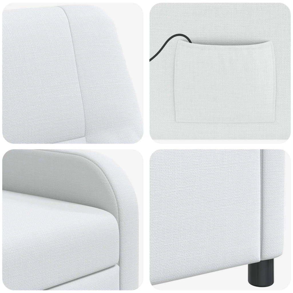 Divano Sedia-Poltrona Massaggiante Bianco Tessuto 599527
