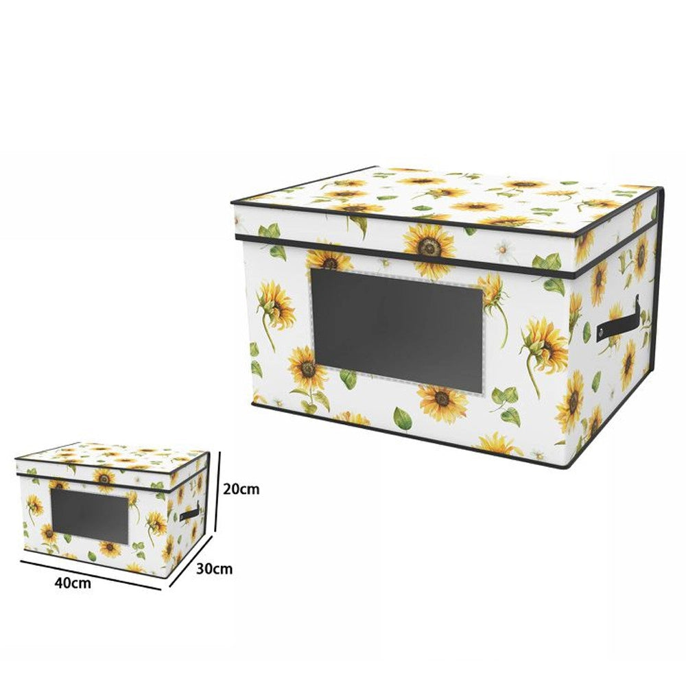 Trade Shop - Box Scatola Salvaspazio Armadio Contenitore Porta Oggetti Organizer 40x30x20 -