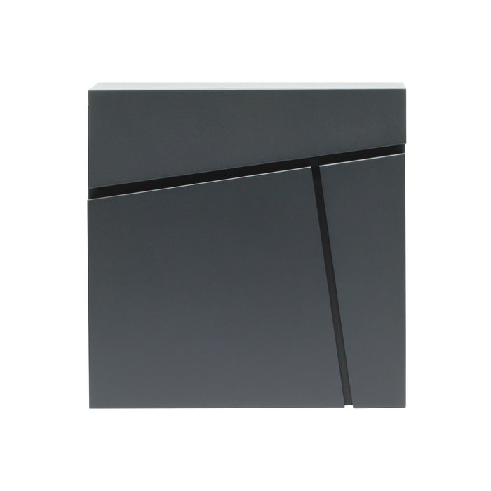 Cassetta postale con vano portagiornale V23 antracite 370 x 102 x 370 mm