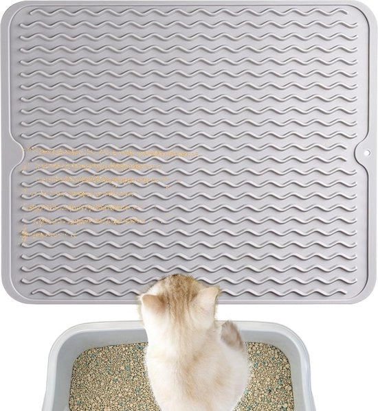 40 x 57 cm Mat di Gomma per Gatti - Antiscivolo & Idrorepellente - Facile da Pulire