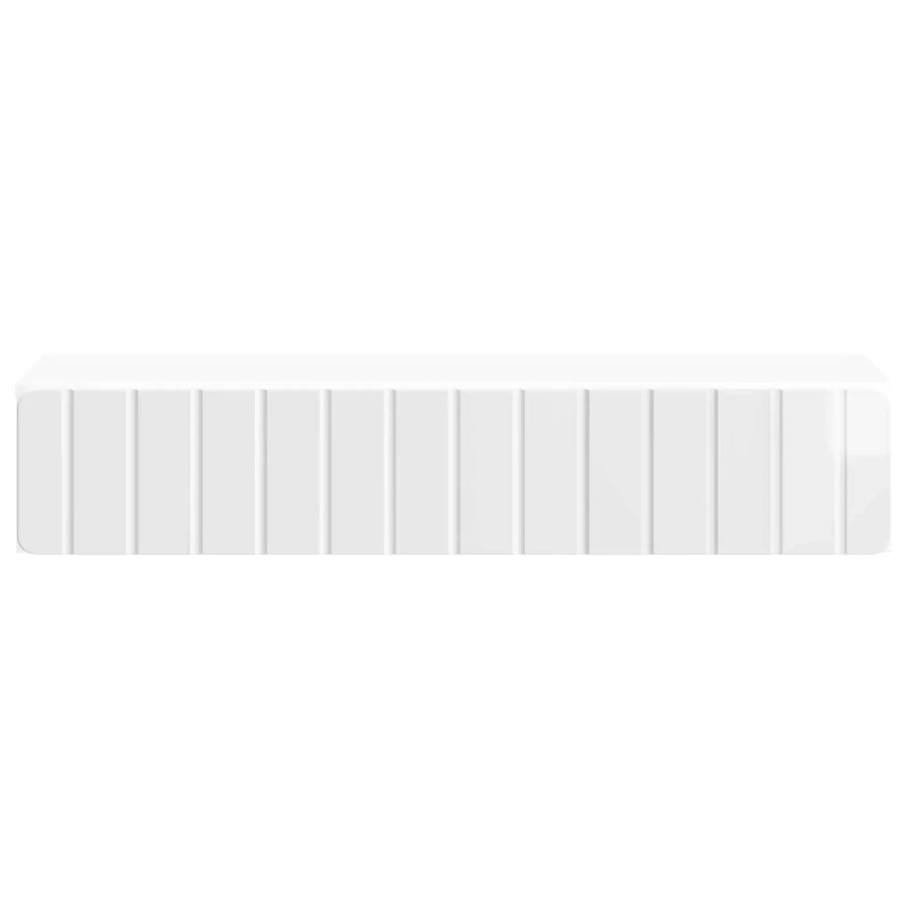 Tavolino da Parete Laterale Bianco Lucido 87,5 x 34,5 x 17 cm 898329