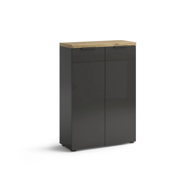 Scarpiera 2 ante IDEA antracite-rovere made in Italy