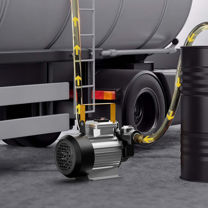 WilTec pompa autoadescante per trasferimento diesel gasolio 20 – 60 l/min 230 V 550 W