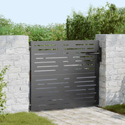 vidaXL Cancello da giardino con blocco Nero 105 x 100 cm