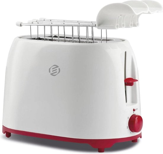 Toaster con Tostapinze - Multi Nivele di Temperatura - Toaster - Spazi Ampi per le Fette - Toaster Retro - Croque Monsieur