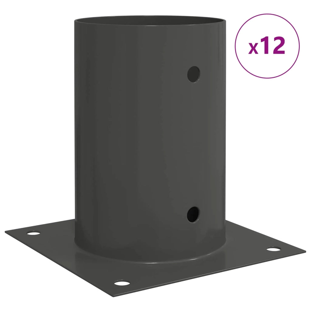 Ancora rotonda per terreno 12 pz Antracite 15 x 15 x 15 cm CFW2335921