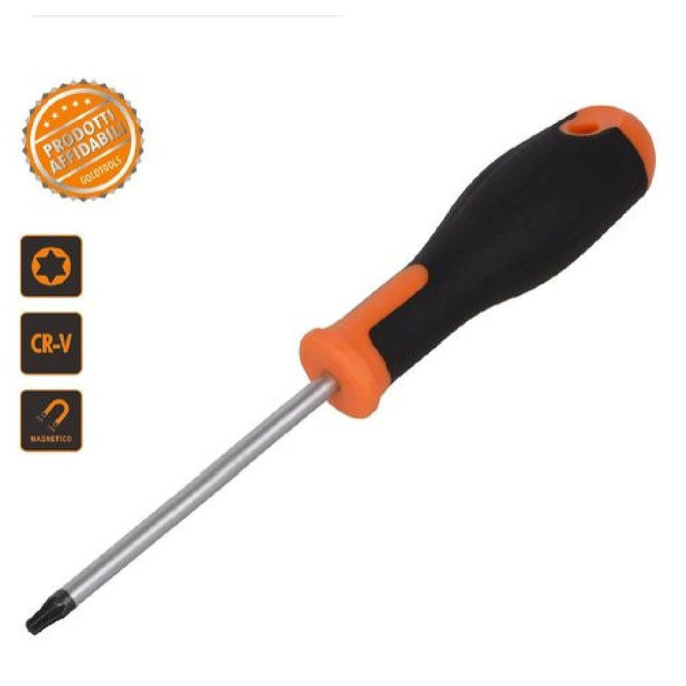 Trade Shop - Cacciavite Giravite 4x100 Mm Con Punta Magnetica A Stella In Acciaio Cr-v 91884 -