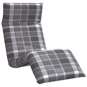 Sdraio da giardino | Lettino Pieghevole Quadri Grigi 175x54x8,5 cm in Tessuto Oxford