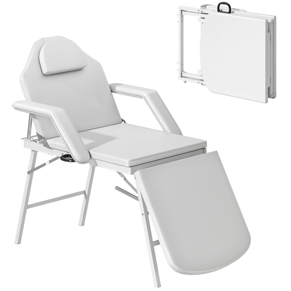 Lettino da massaggio pieghevole 3 zone ¨C Xylo ¨C Bianco 182x82x68 cm