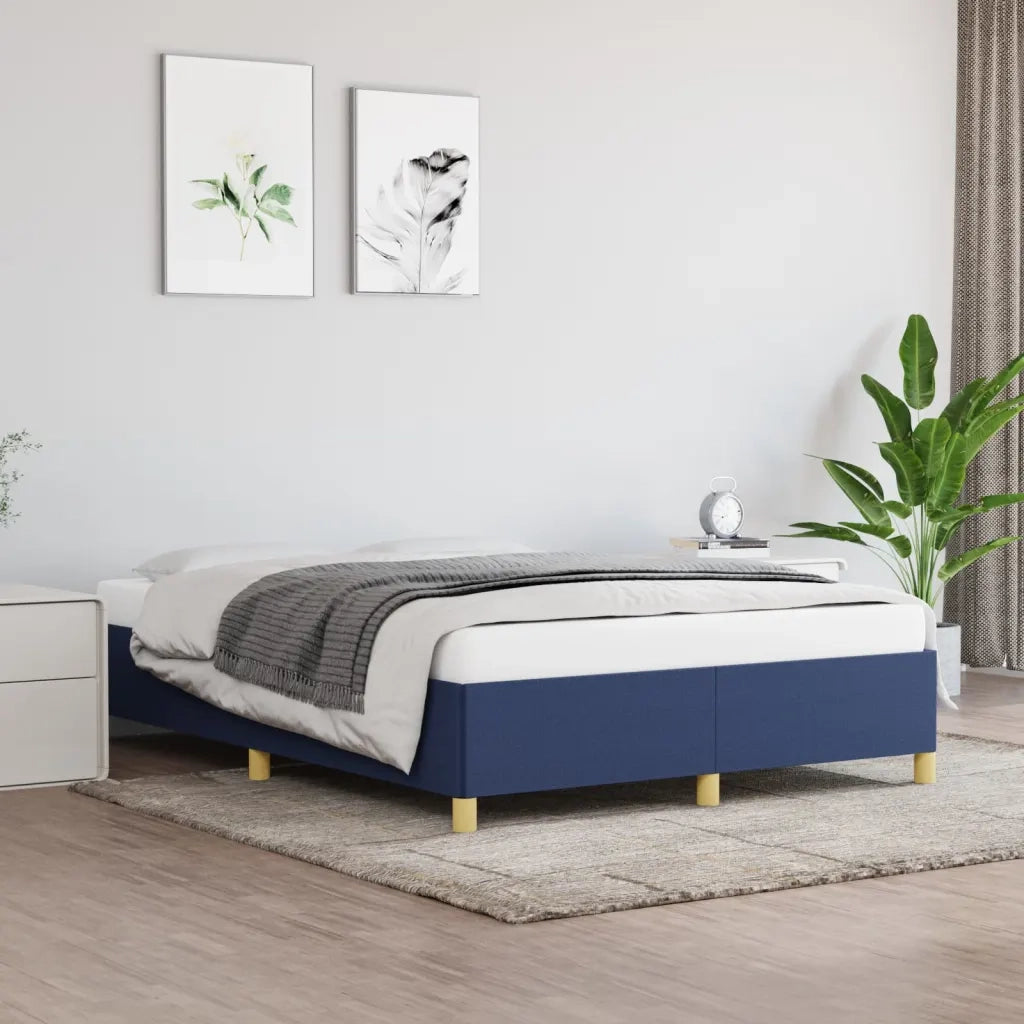 vidaXL Giroletto senza Materasso Blu 140x200 cm in Tessuto