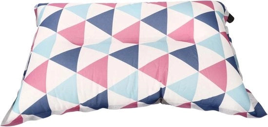 Cuscino per tenda automaticamente gonfiabile con alta elasticità, schiuma compressa, stile etnico - Rosso/Blu