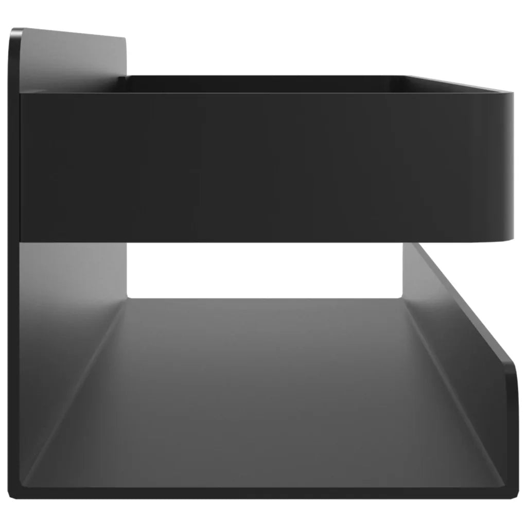 Mensola Doccia Nera Opaca 23x6,5x6 Acciaio Inox 304 Spazzolato 4004908
