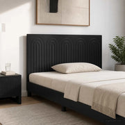 Testiera da Muro ALKMAAR Nero Legno ingegnerizzato 896316