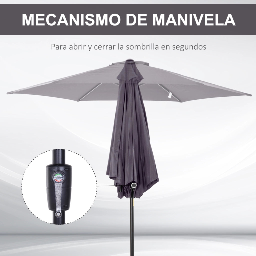 Parasole da giardino reclinabile ¨C zephmum ¨C grigio ?260x235 cm