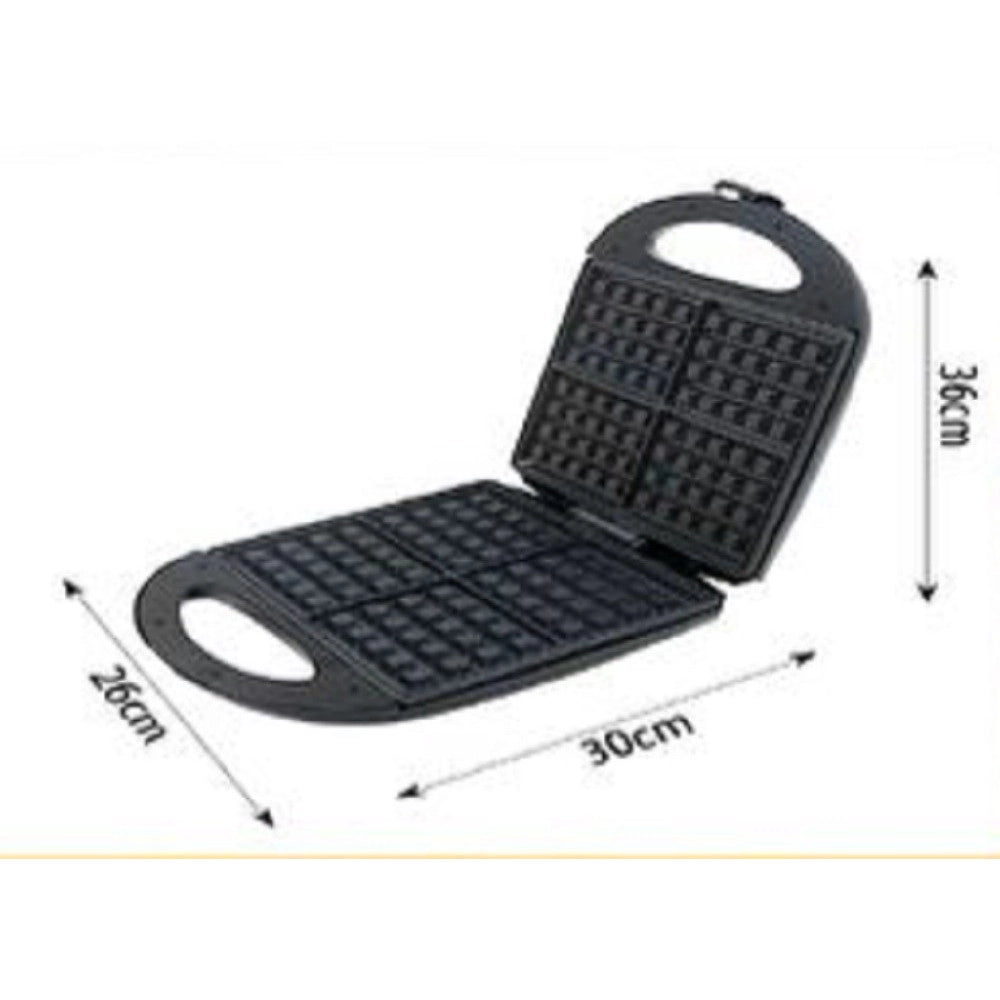 Trade Shop - Piastra Elettrica Macchina Per Waffle 1400w Con Rivestimento Antiaderente Tx-9947 -
