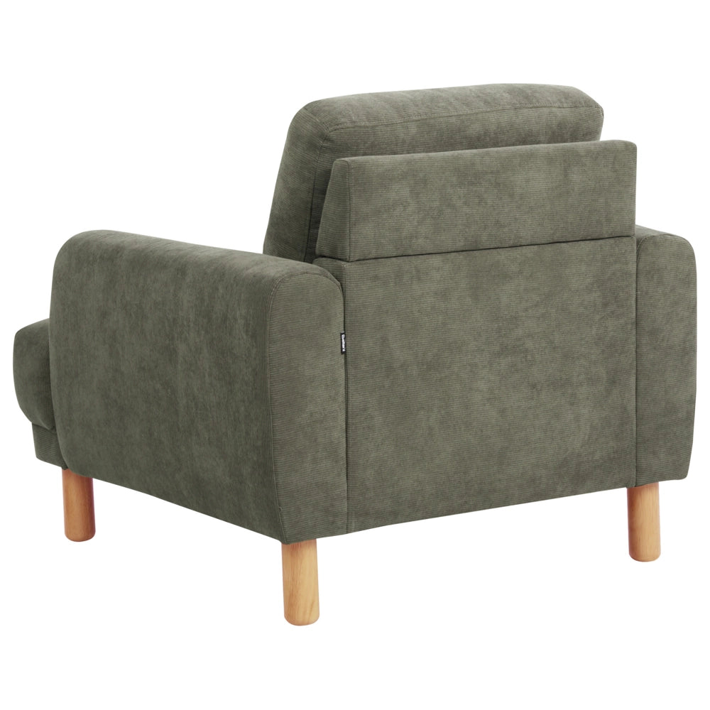Poltrona retrò in velluto verde scuro imbottito con rivestimento in poliestere gambe in legno spessa seduta soggiorno moderno e minimalista