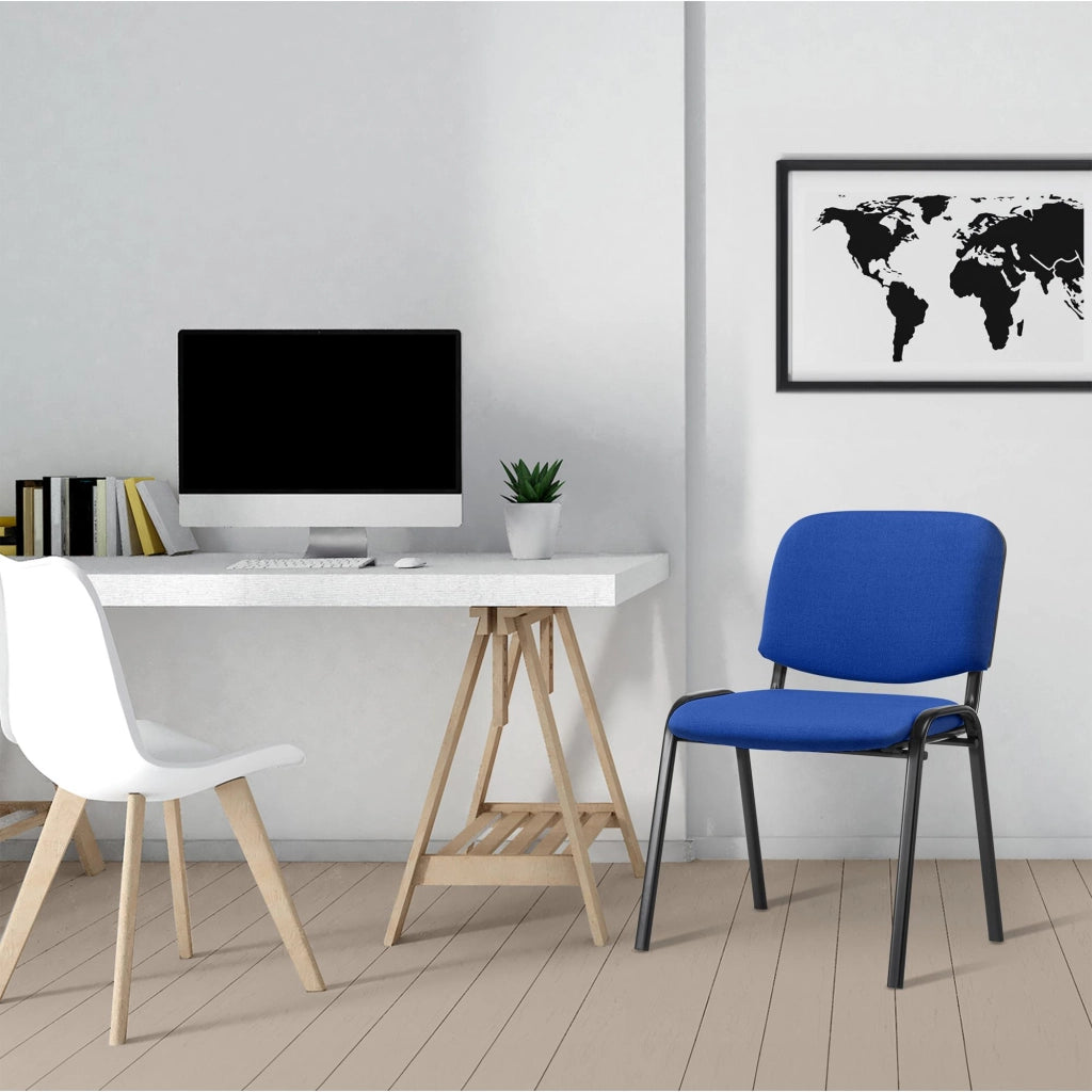 Sedia Ken in stoffa blu