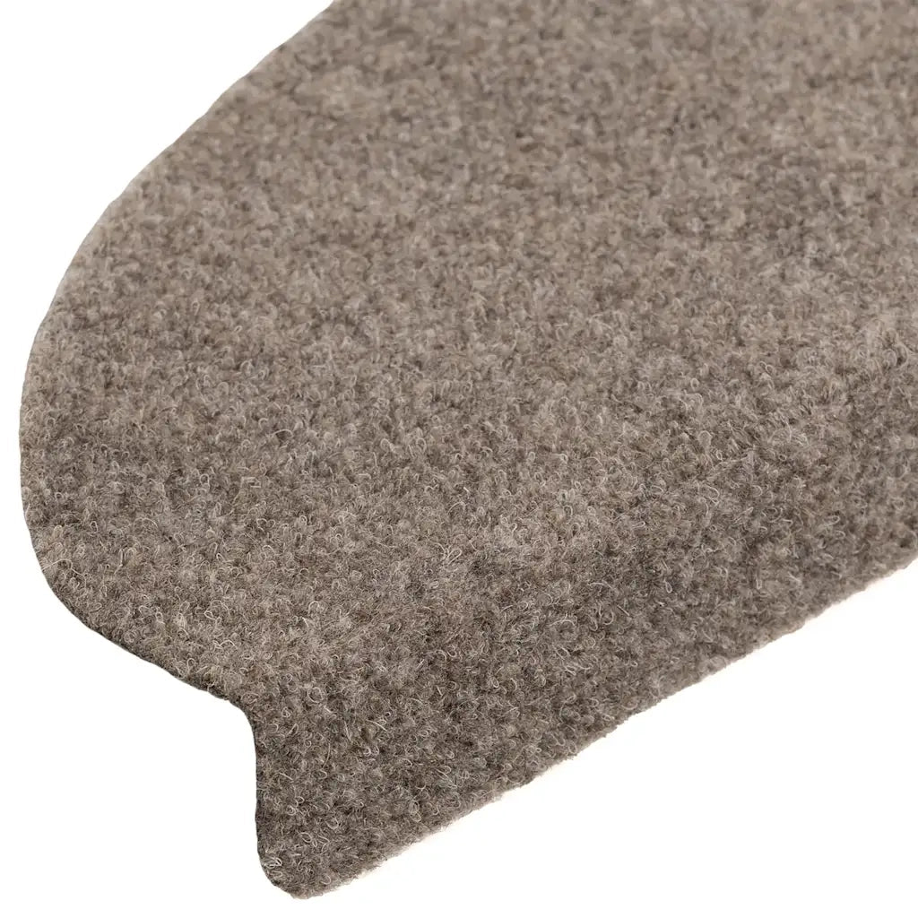 vidaXL Tappetini per scale autoadesivi 20 pz 65x21x4 cm beige semicircolari grandi