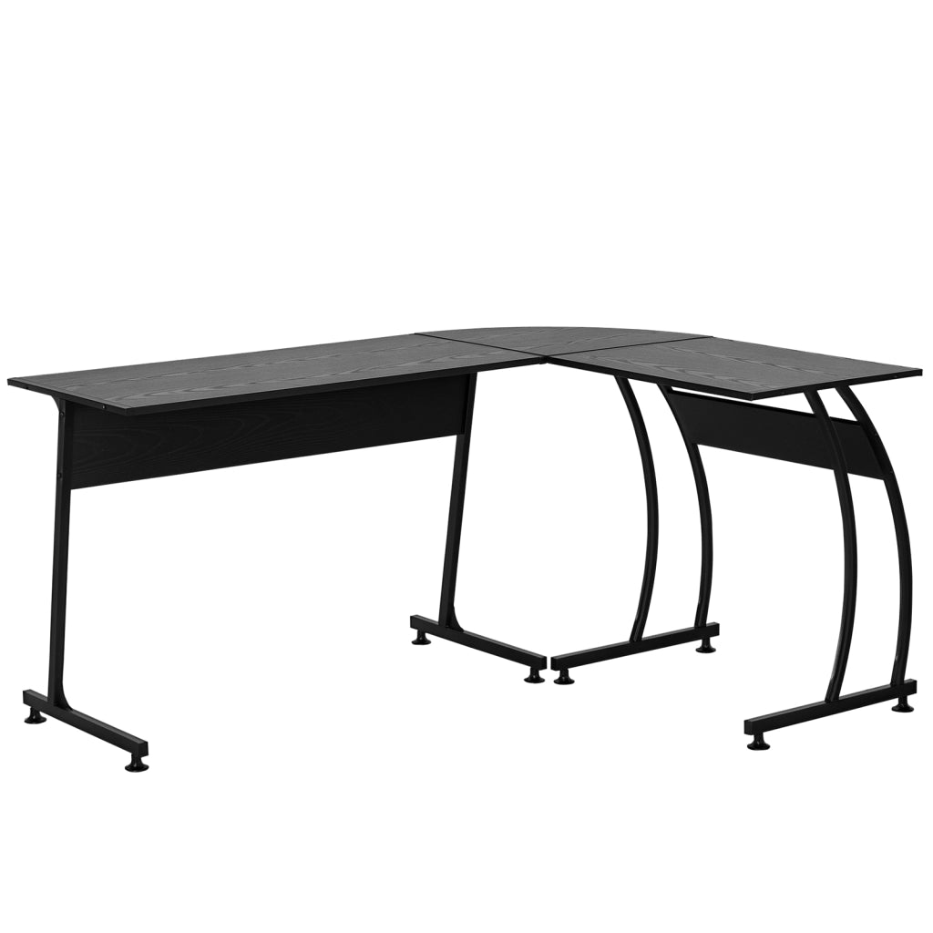 Scrivania angolare per ufficio ¨C zephmum ¨C nera 112.5x152x74 cm