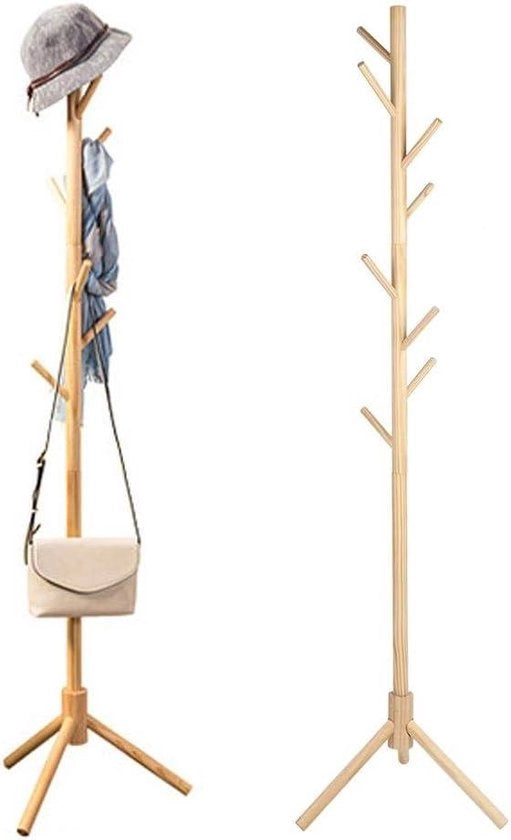 Installazione facile per un attrezzo da appendere a forma di albero, realizzato con legno naturale e sostenibile per la camera da letto.