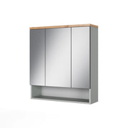 Vicco Specchio contenitore bagno Grigio/Artisan 70 x 77.5 cm con 3 ante a specchio