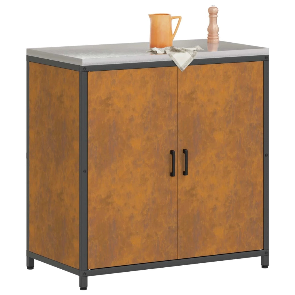 Stoccaggio in cucina con porta Ruggine 90 x 50 x 92 cm Acciaio 874988