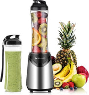 Blender professionale - 550ml capacità - 2 flaconi trasportabili BPA liberi - 300W potenza - 4 lame in acciaio inox - ABS -