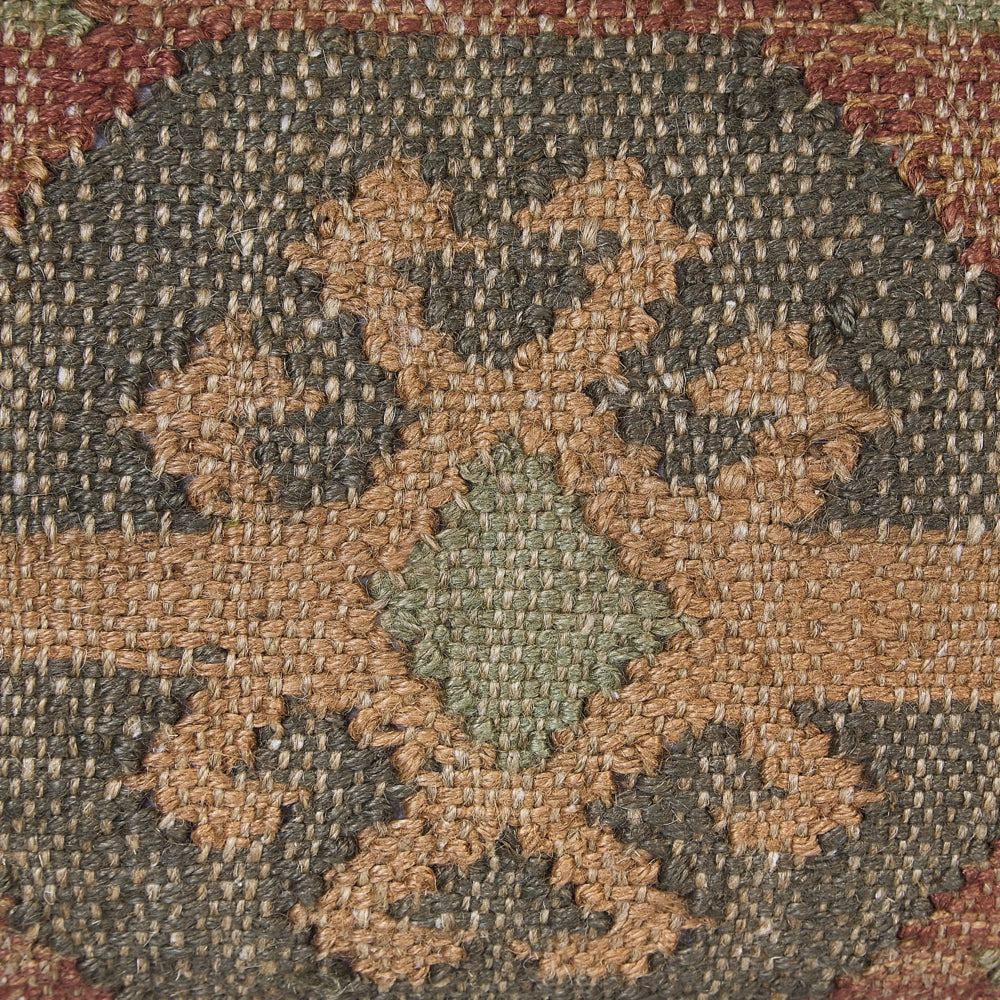 Cuscino in stile orientale etnico Kilim in iuta 45 x 45 cm soggiorno camera Poggiapiedi moderno motivo imbottita beige