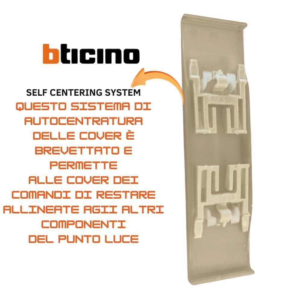 Bticino living now cover illuminabile 1 modulo per pulsanti e tapparelle *** colore sabbia, confezione 1