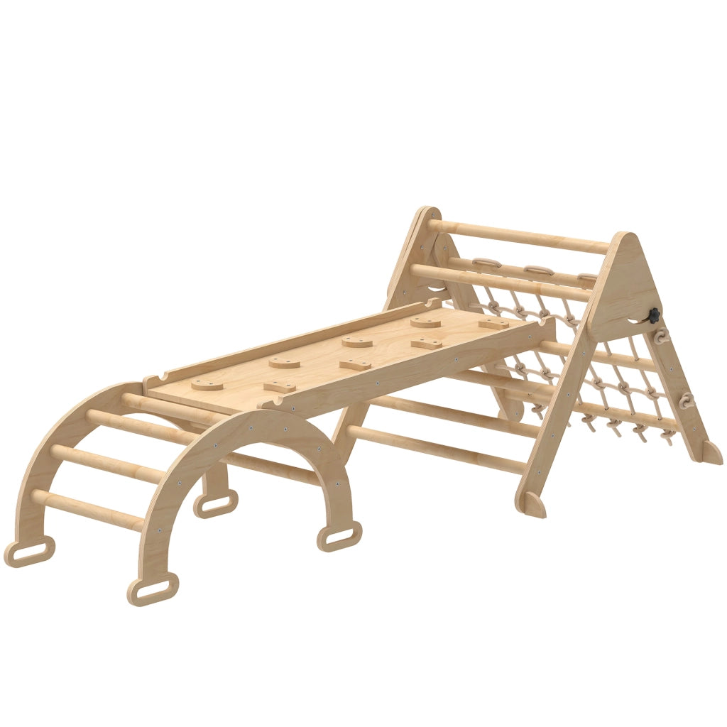 Casa gioco bambini con scivolo e scala ¨C zephmum ¨C legno naturale