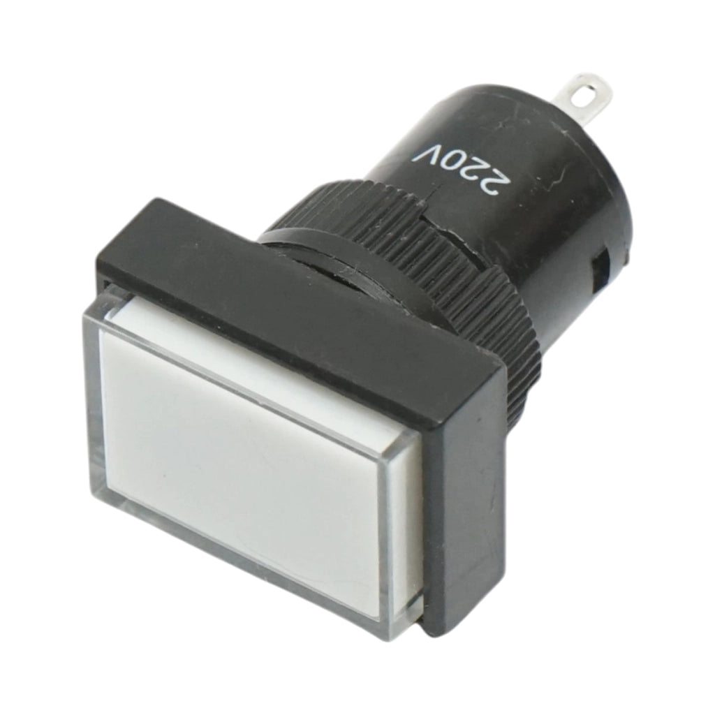Indicatore di segnale LED industriale bianco 220V Ø 16mm quadrato Breckner Germany