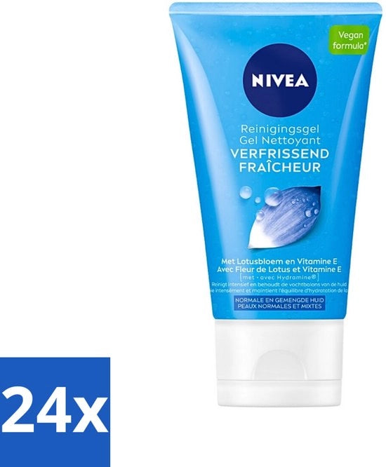 Gel di Pulizia per la Pelle Normale con Vitamine C e E - 150 ml - Confezione Economica - 24 pezzi