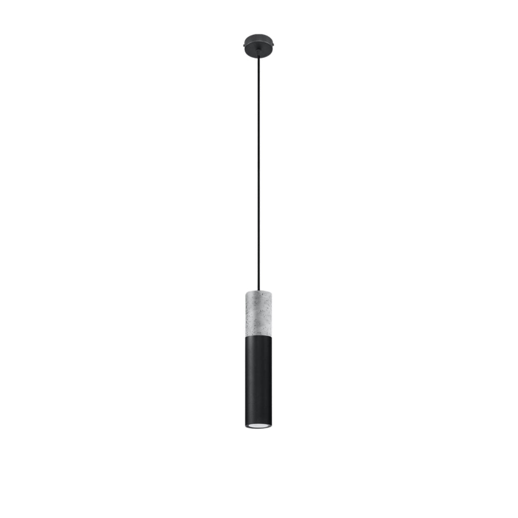 Lampada a sospensione VALERO 1 cemento nero/grigio GU10